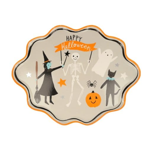 Meri meri halloween bordjes papier happy halloween à 8 stuks