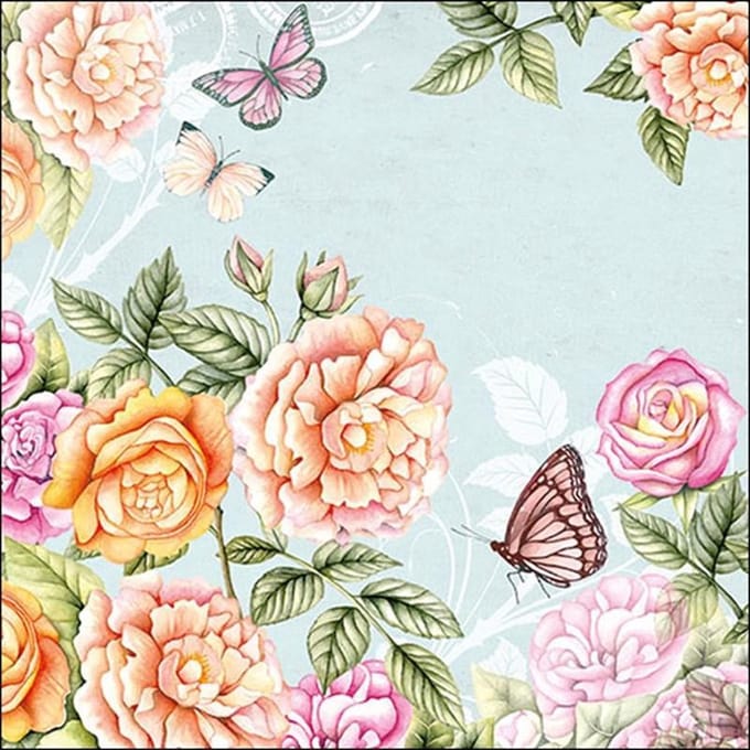Ambiente Servetten 33x33cm Botanical Garden Green