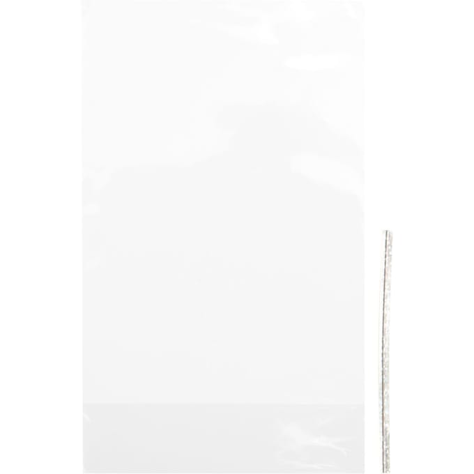 Zak met bodemvouw "Transparant" met sluitstrip - 11,2 x 19,2 cm
