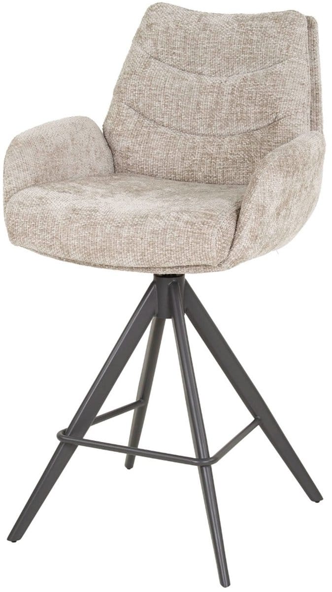 AnLi Style Barstoel lounge - Rich zandkleur - set van 2