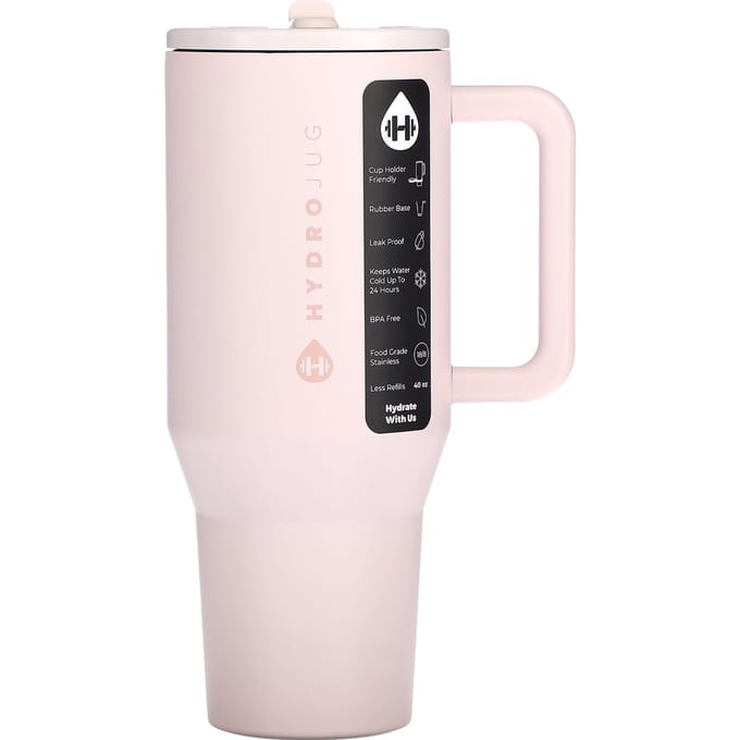 Dagelijkse Beker, Roze Zand, 40oz white