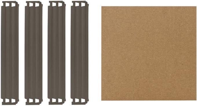 Shelfplaza PRO plankenset voor PRO zware stellingkasten - 23x23 cm - grijs