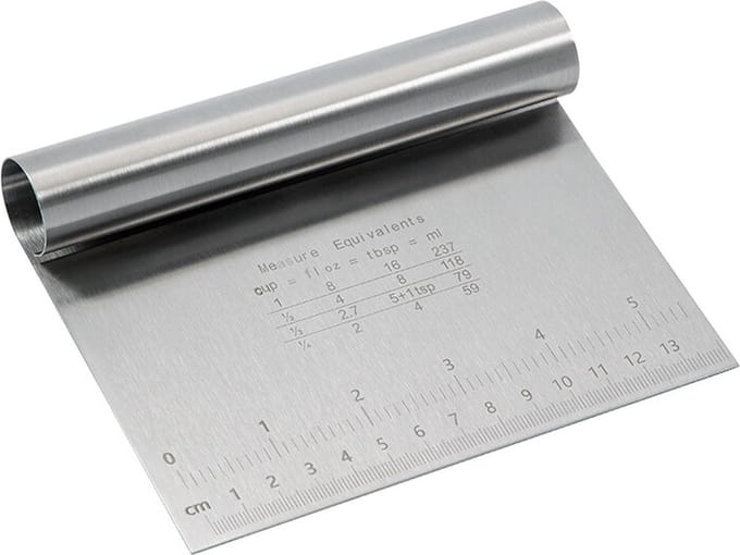 Michelino RVS pizza deegschrapper - deegsteker - pizzames