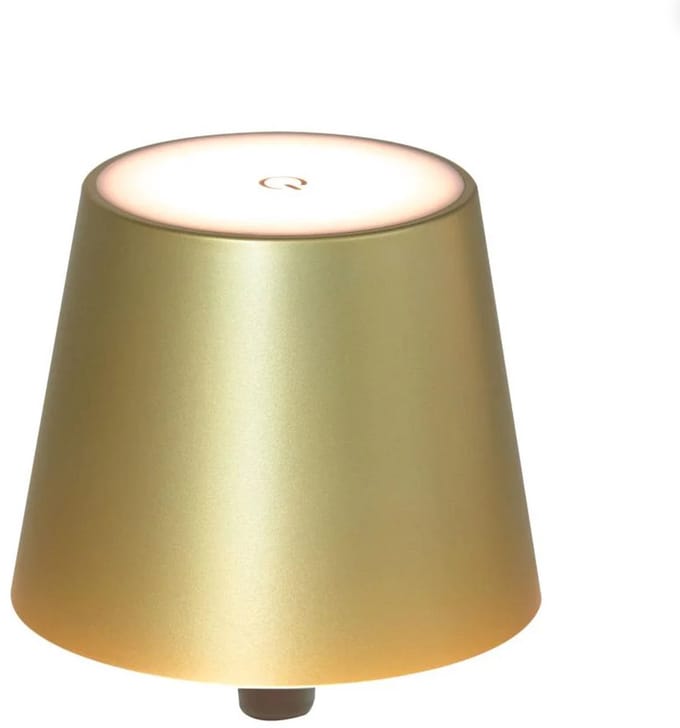 Flessenlamp - Goud - Tafellamp Oplaadbaar - Warm wit
