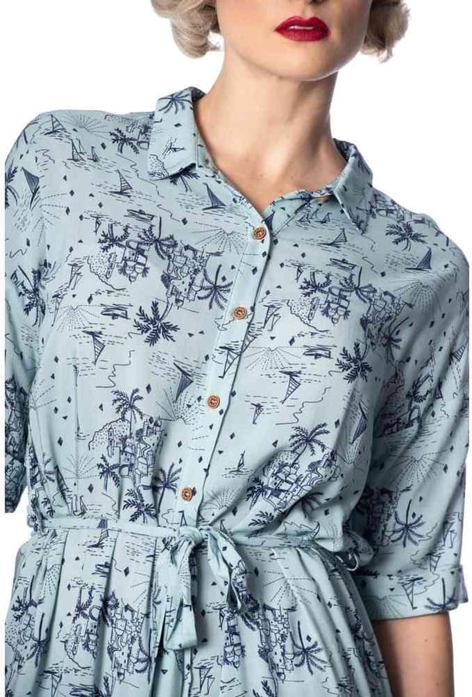 Dancing Days - SANTORINI DREAMS RELAXED Korte jurk - 3XL - Blauw