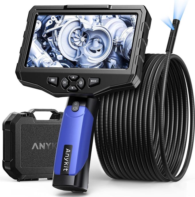 Anykit - Dual Lens Endoscoopcamera - Haarscherpe Inspecties 5 meter lange stugge snake kabel