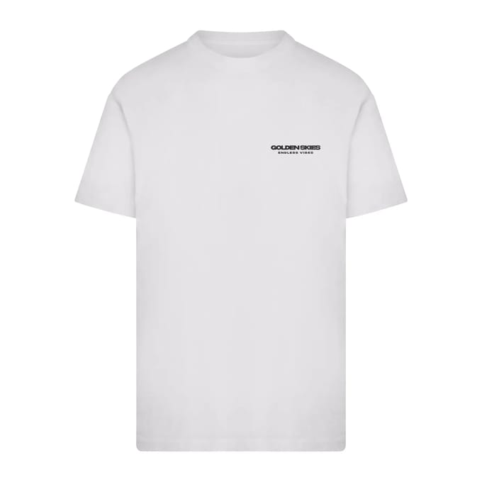 Mister Tee - Golden Skies Endless Vibes Heren Tshirt - S - Wit