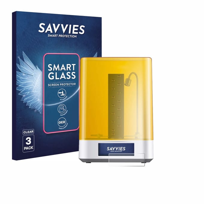 3 Stuks Savvies Screenprotector - geschikt voor Anycubic Wash & Cure 3 Plus - beschermfolie glas transparant
