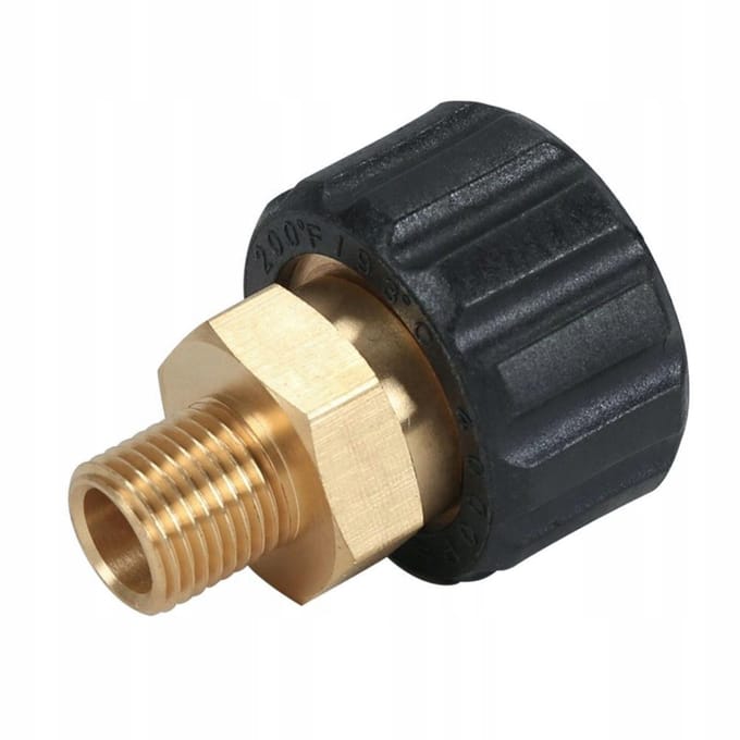 Rosfix Adapter Reductie M22-14mm naar 1/4'' Buitendraad - Messing met O-Ring - Geschikt voor Kärcher