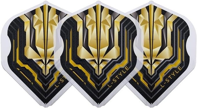 Standaard Darts Flights Transparant Goud