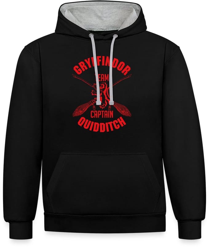Harry Potter Gryffindor Quidditch Contrast Hoodie