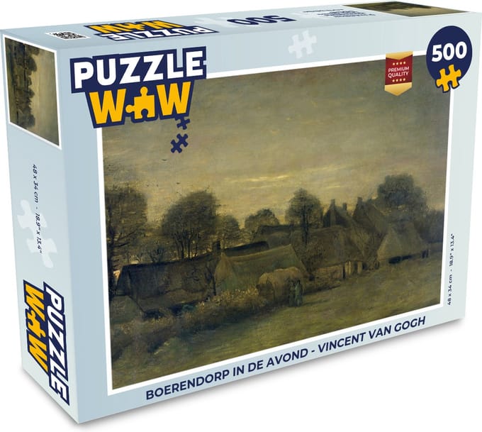 Puzzel Boerendorp in de avond - Vincent van Gogh - Legpuzzel - Puzzel 500 stukjes