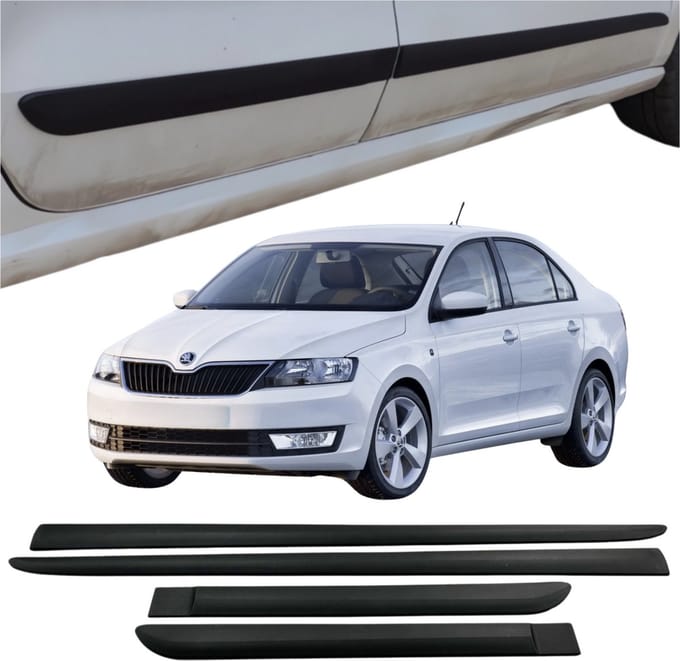 Universele beschermstrips voor de zijdeuren van de Skoda Rapid vanaf 2013.