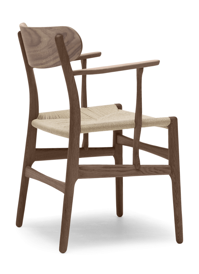 Carl Hansen & Søn - CH26 stoel - walnoot geolied - Vlecht natuur - bruin
