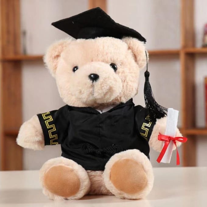 Afstuderen Dr. Berenmuts Dr. Beer Pluche Speelgoed Bachelor Teddybeer Pop Afstuderen Herdenkingsgeschenk 23Cm beige