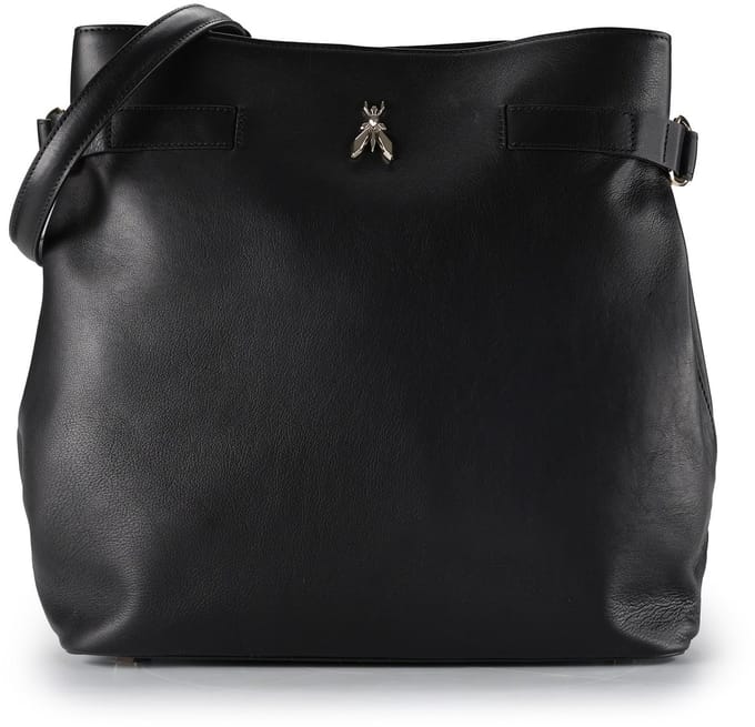 Patrizia Pepe Schoudertas Leer 30.5 cm - Dames - nero