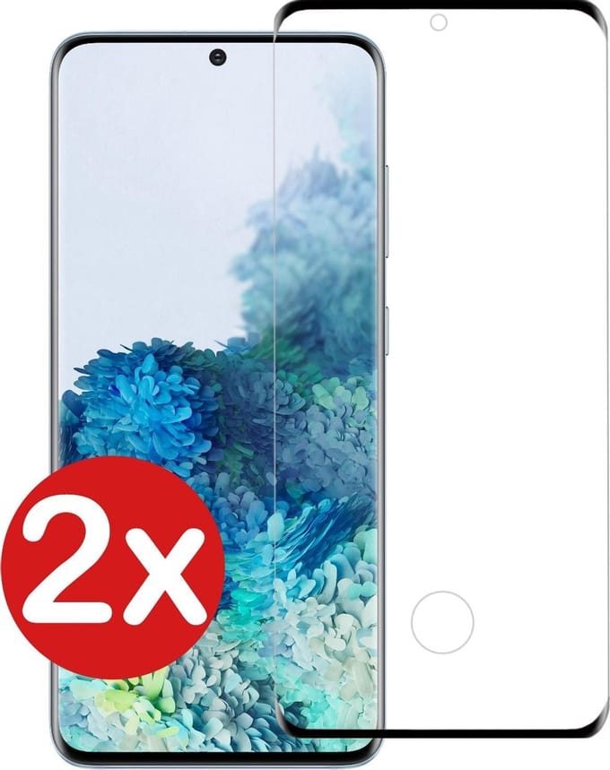 Screenprotector - 2 Stuks - Geschikt voor Samsung Galaxy S20 Plus - Full Cover - Beschermglas - Gehard Glas - Tempered Glass - Screen Protector