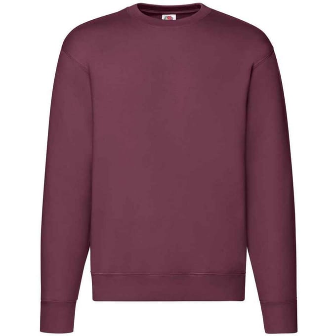 Fruit of the Loom Heren Premium Drop Shoulder Sweatshirt (Bourgondië)