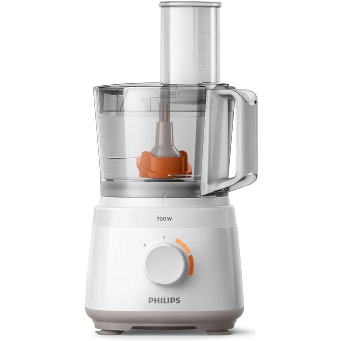Philips Daily Collection Compact Food Processor, HR7320/00 - 700 W, 19 functies, oververhittingsbeveiliging, compact, 1,5 liter - Wit