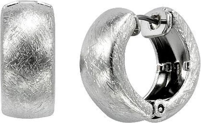 Behave - Oorring mat zilverkleur modern design 16mm voor elke dag