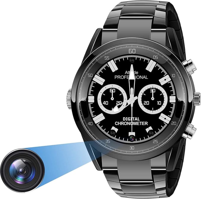 Compacte camera - Verborgen opname - Beveiliging thuis - Bewegingsdetectie functie - 32 GB opslag - Zwart