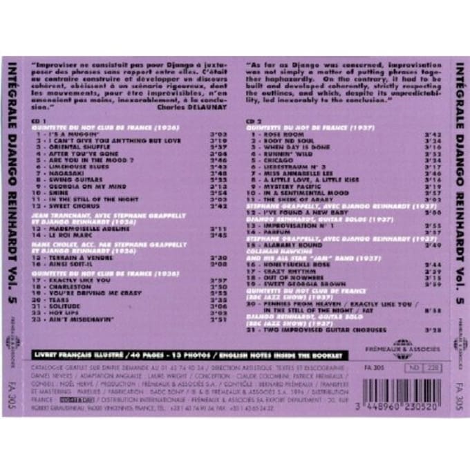 Django Reinhardt - Complete Django Reinhardt 5 (2 CD)