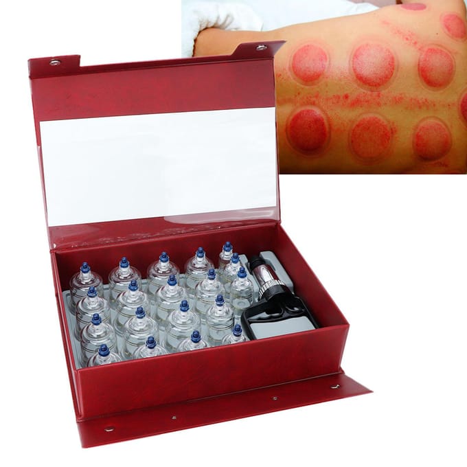 Zuignappen Pot Vacuüm Cupping Set Massager Therapie Cupping Tools voor Massage gray