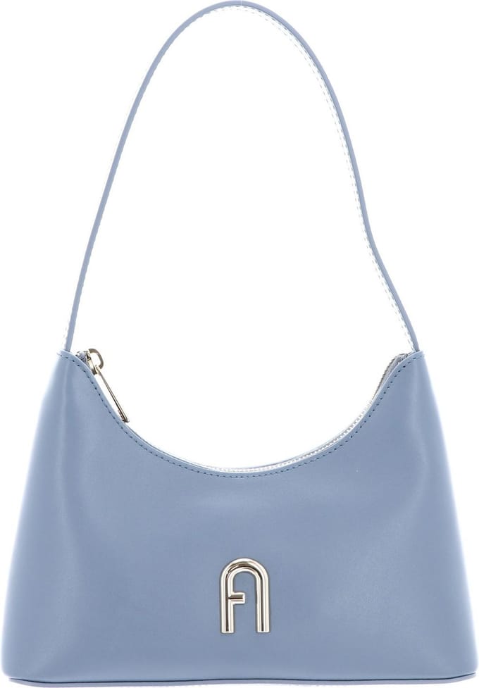 FURLA Leren Schoudertas Avondtas Diamante Mini Shoulder Bag Celestial Blauwgrijs