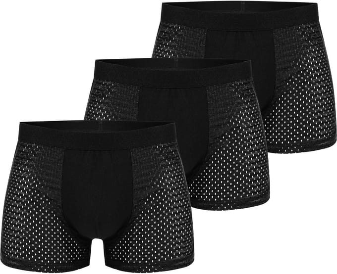 ALLTHEMEN Heren Onderbroek Slips - Mesh Boxershort - 3-Pack - S