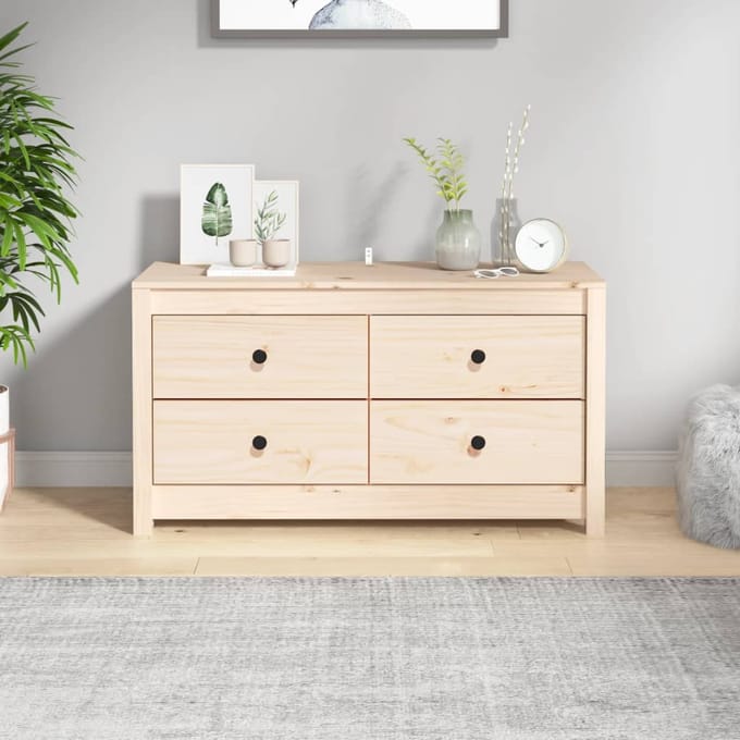 vidaXL - Dressoir - 100x40x54 - cm - massief - grenenhout