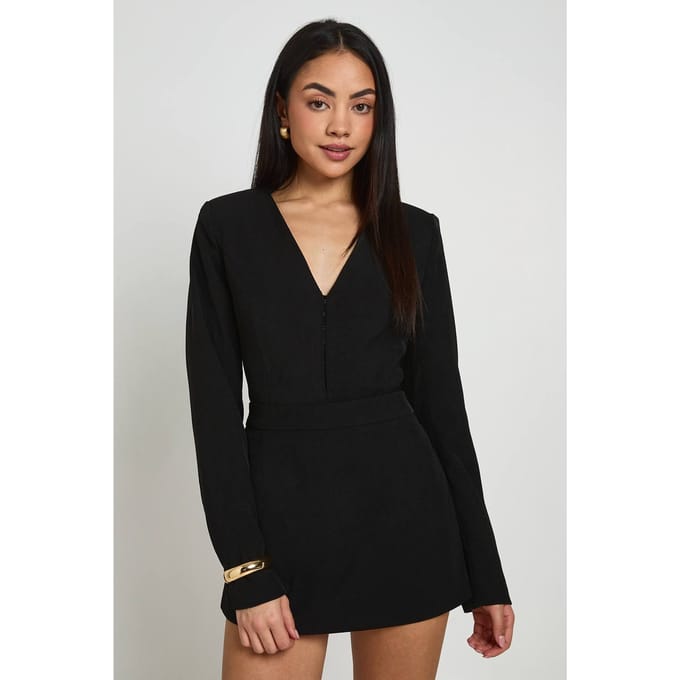 boohoo Dames Getailleerde Minirok | Black | Maat: 12