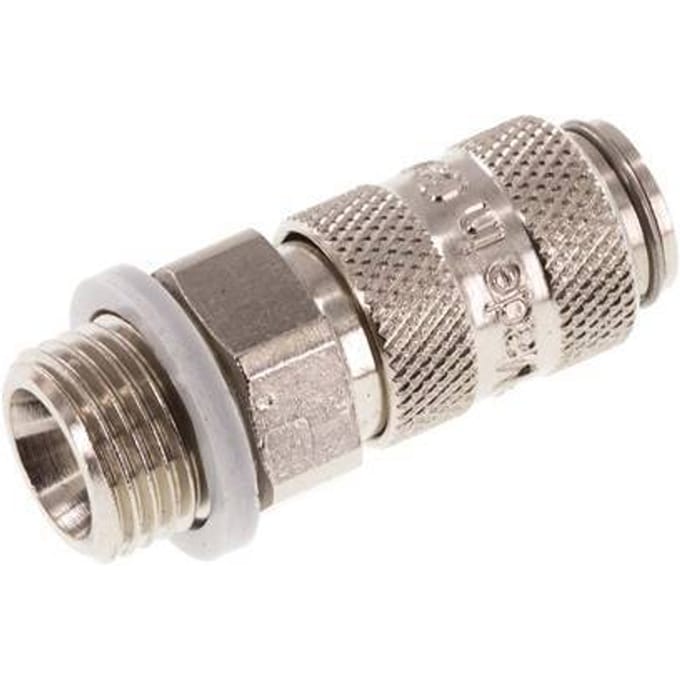Vernikkeld Messing DN 2.7 (Micro) Luchtkoppeling Snelkoppeling G 1/8 inch Buitendraad