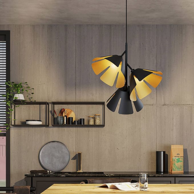 Lucande Jemmily hanglamp, 3-lamps