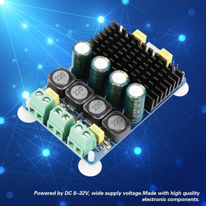 TDA7498 Digitale Stereo Eindversterker Board 2x100W Dubbel Kanaal 8?32VDC HF20