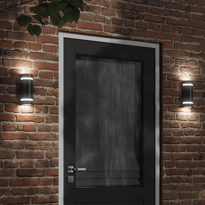 vidaXL Buitenwandlamp gegoten aluminium zwart