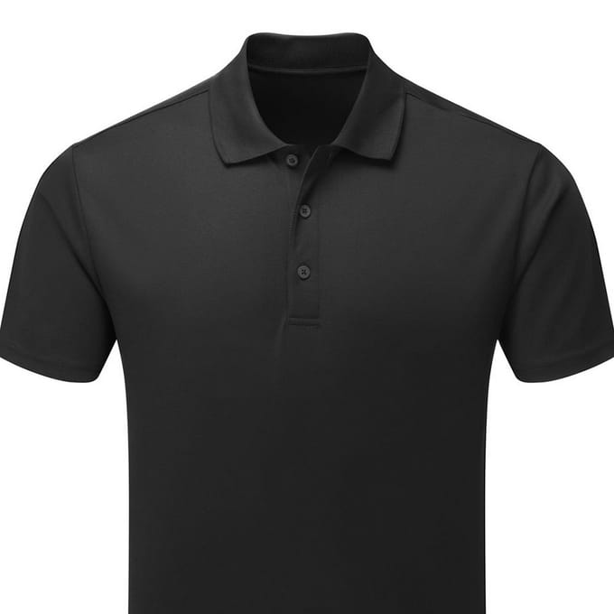 Premier Heren Spun Geverfd Poloshirt (Zwart)