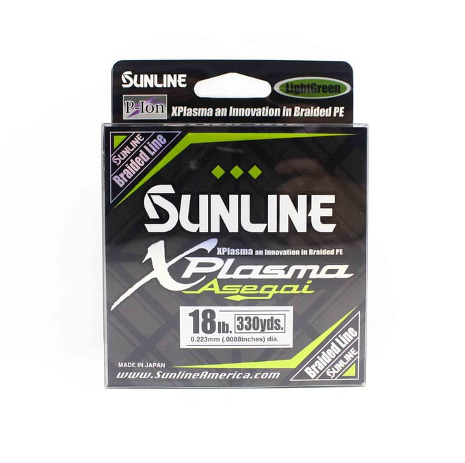 Sunline PE Line Asegai Xplasma 330yds PE 1.7 18lb Vert Clair (6766) vert clair