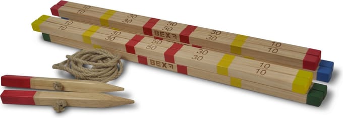 Werpspel Stick on line rubberhout