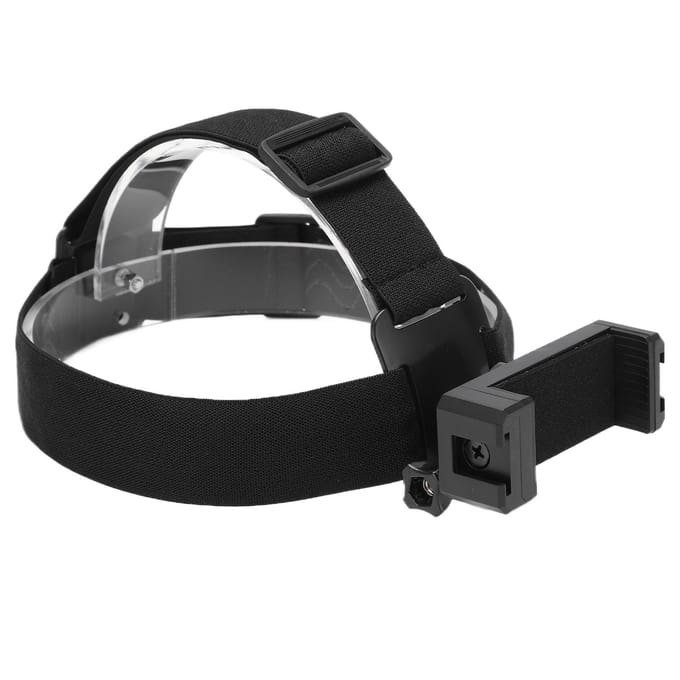 Hoofdband Mount Zwart Verstelbare Houder Accessoires Kit voor Actiecamera Mobiele Telefoon black