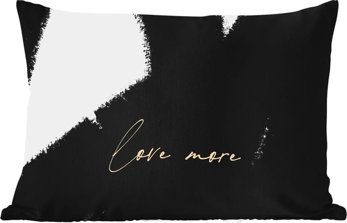 Buitenkussens - Tekst - Abstract - Love more - Quotes - 60x40 cm - Weerbestendig