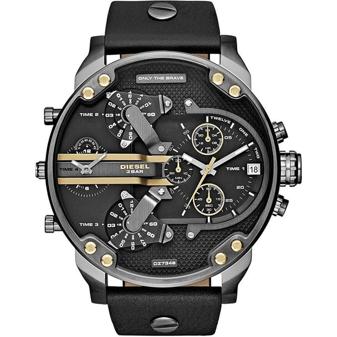 Diesel Mr. Daddy 2.0 Multifunctioneel Zwart Leer