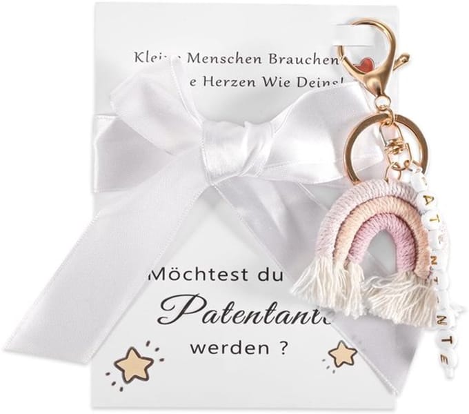 Dailygoods- Sleutelhanger Strik - Sleutelhanger Patentante