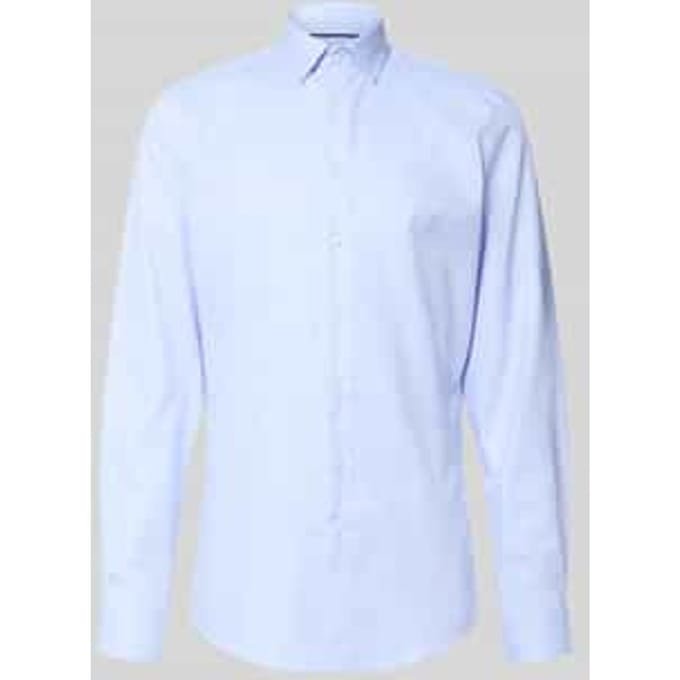 slim fit zakelijk hemd met kentkraag