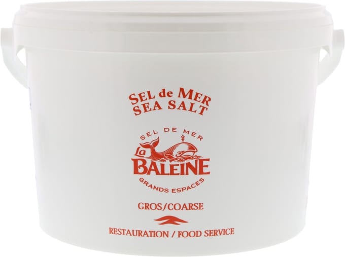 La Baleine Zeezout grof - emmer 5 kilo voor vlees, vis, groenten en desserts