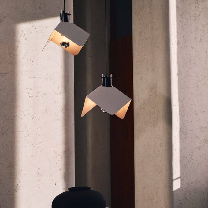 Stilnovo hanglamp Triedo, wit, lengte 29 cm, metaal