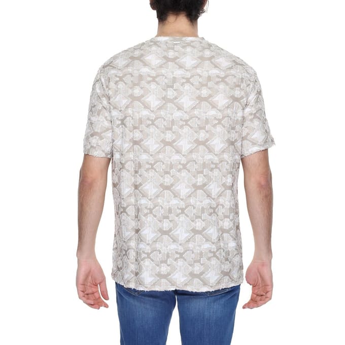 Beige Gestructureerde T-shirt Model An13368100127ro