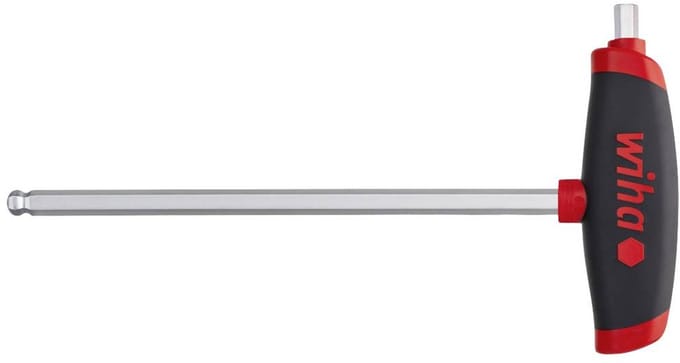 Wiha 6kant-Stiftschlüssel T-Griff 4x150mm Kugelk.+Seit.-abtrieb Inbussleutel Sleutelbreedte (metrisch): 4 mm Koplengte: 13 mm Afmeting, lengte: 150 mm