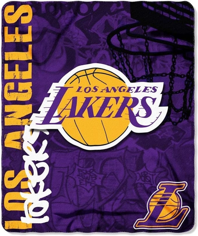 Luxe Fleece Plaid Los Angeles Lakers Stijl - 127x152 cm
