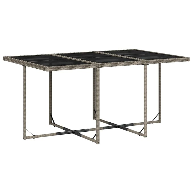 vidaXL - 7-delige - Tuinset - met - kussens - poly - rattan - grijs