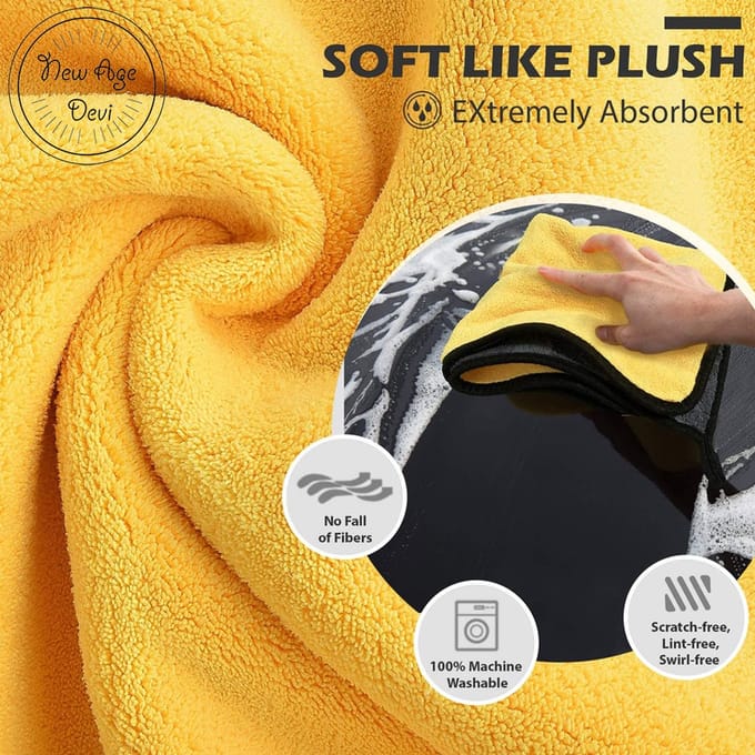 Microvezel autodoek - Autopoetsdoek - Auto schoonmaken - Microvezeldoek - 5stuks - Droogdoek - 30/30cm